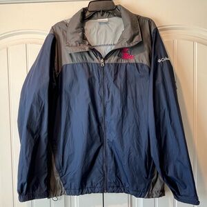Unisex Ole Miss Columbia Blue and Gray Windbreaker